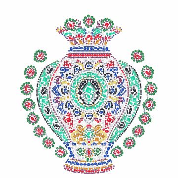 Vaso alto com turquesa