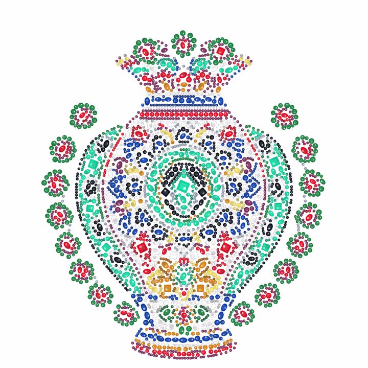 Vaso alto com turquesa