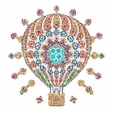 Balão com turquesa