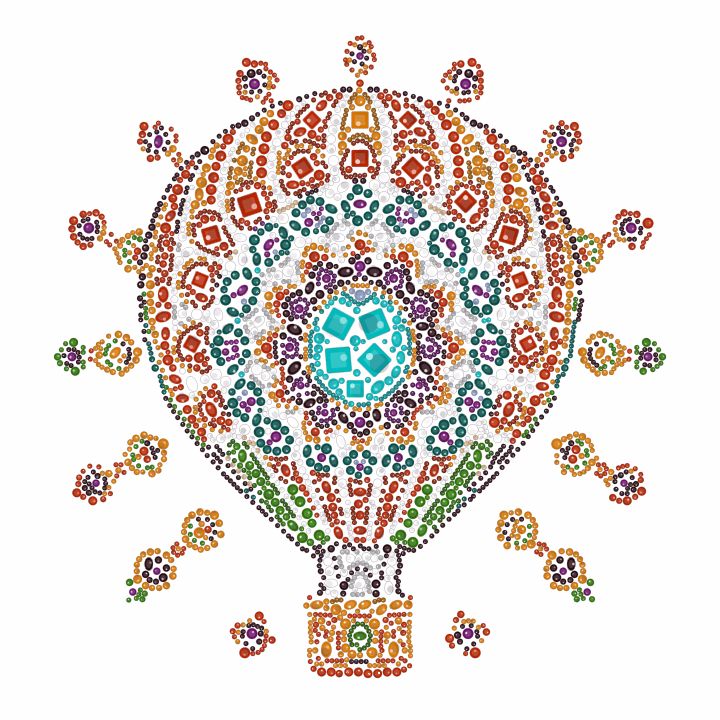 Balão com turquesa