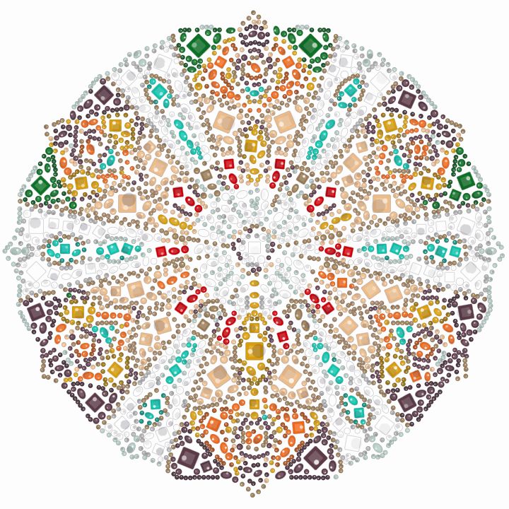 Guarda-chuva de gomos estampados