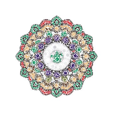 Roseta com pedra turquesa