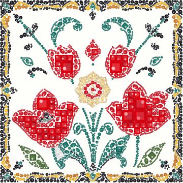 Azulejo com tulipas