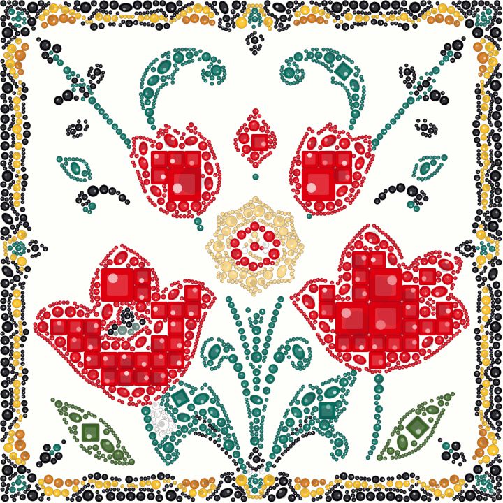 Azulejo com tulipas