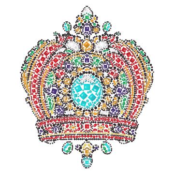 Coroa com turquesa