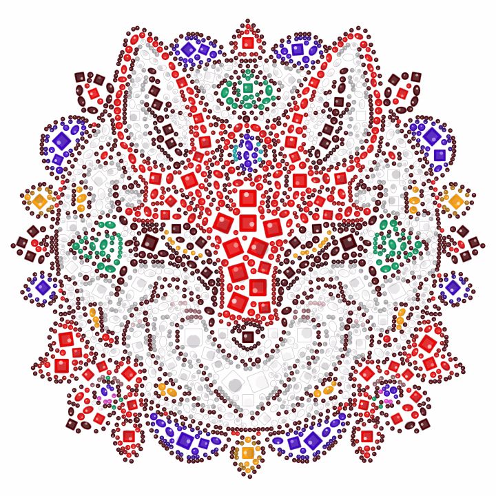 Raposa entre flores