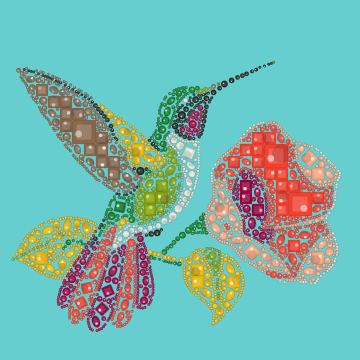 Beija-flor art nouveau