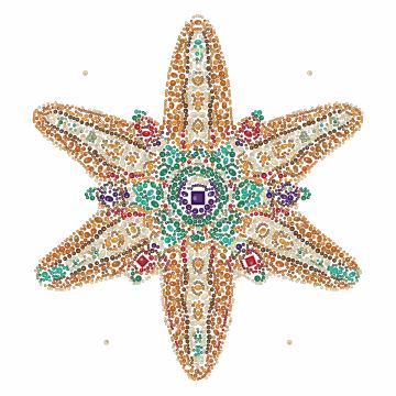 Estrela-do-mar com contas