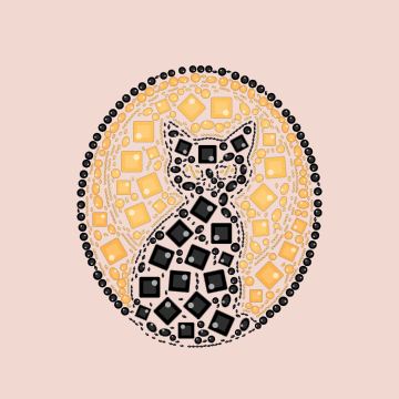 Silhueta de gato na janela